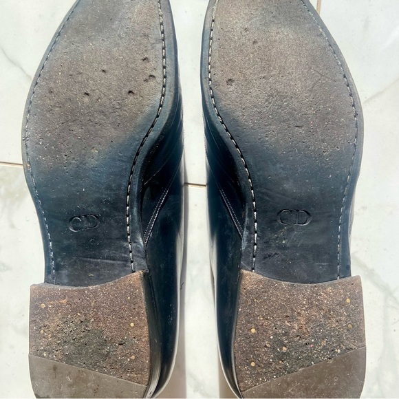 Christian Dior Men’s Leather Wingtip Shoes Black 10.5 - Picture 3 of 4